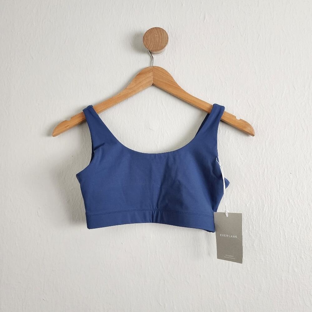 NEW Everlane Perform Sports Bra Atlantic Blue Athletic Workout Top XS
